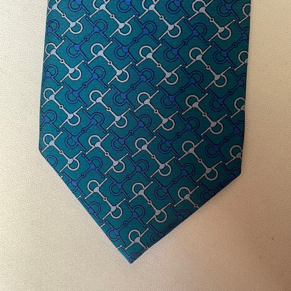 Brooks Bothers makers and Merchants silk tie Horse Tack design